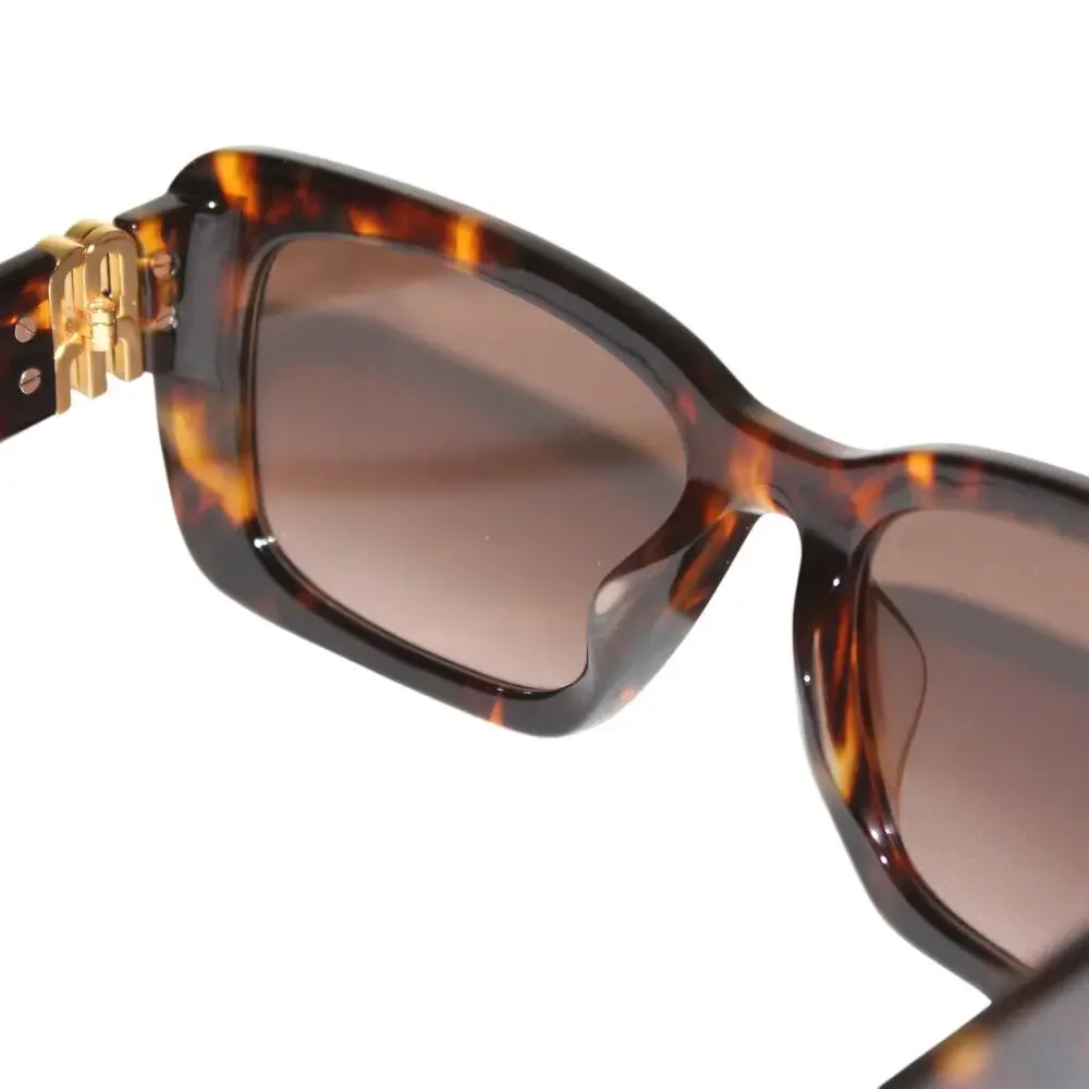 Miu Miu SMU 07Y 53mm Rectangular Sunglasses in Blond Havana